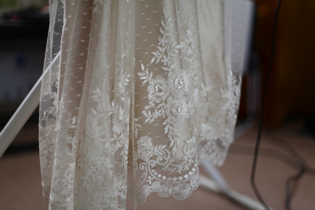 silk lace wedding skirt
