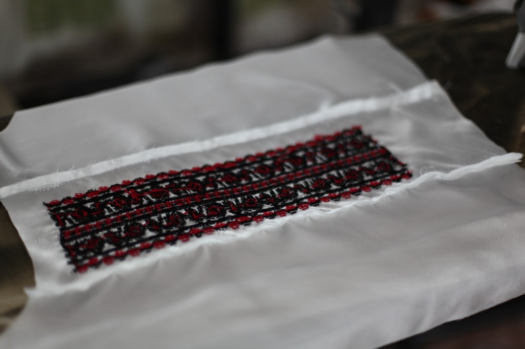 Ukrainian red and black embroidery