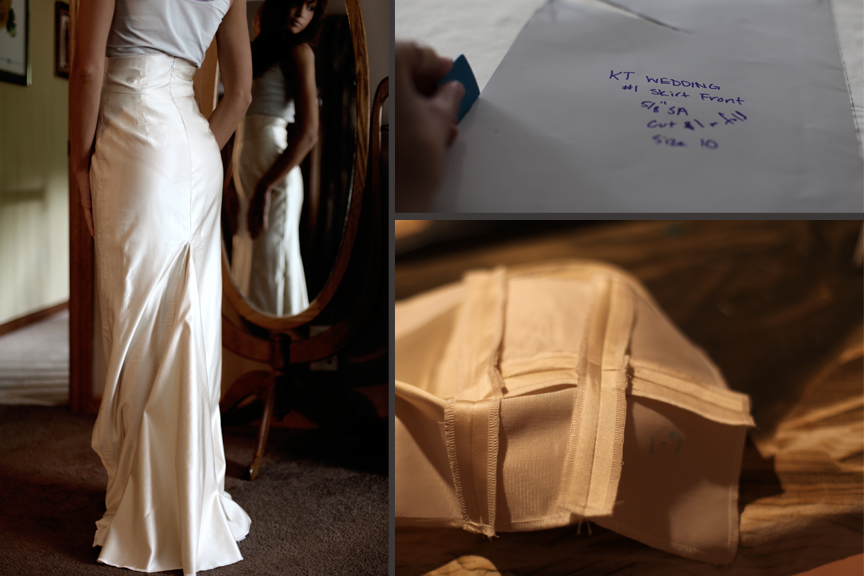 Week 2:  Building the 100% silk  underlay skirt