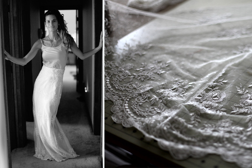 Sewing wedding dress