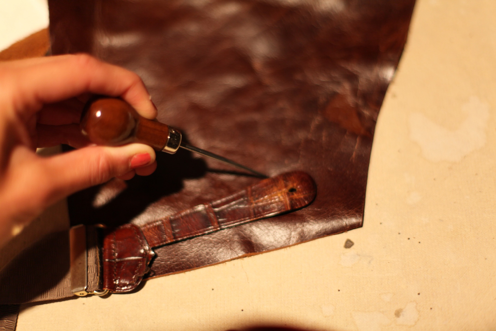 brown leather suspenders marusya