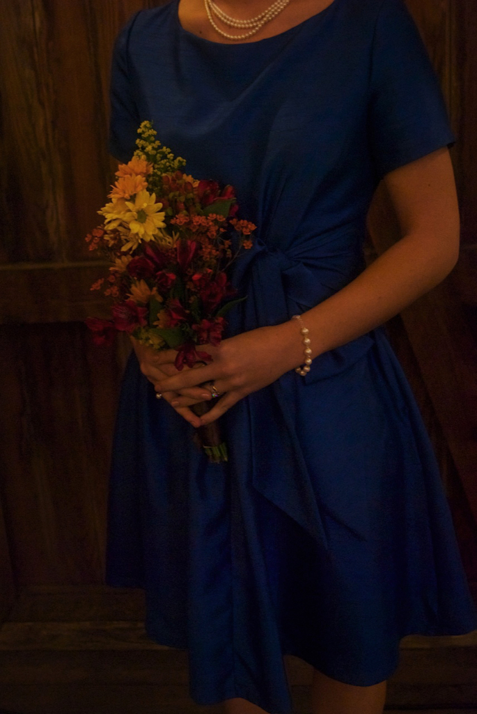 blue bridesmaid dress