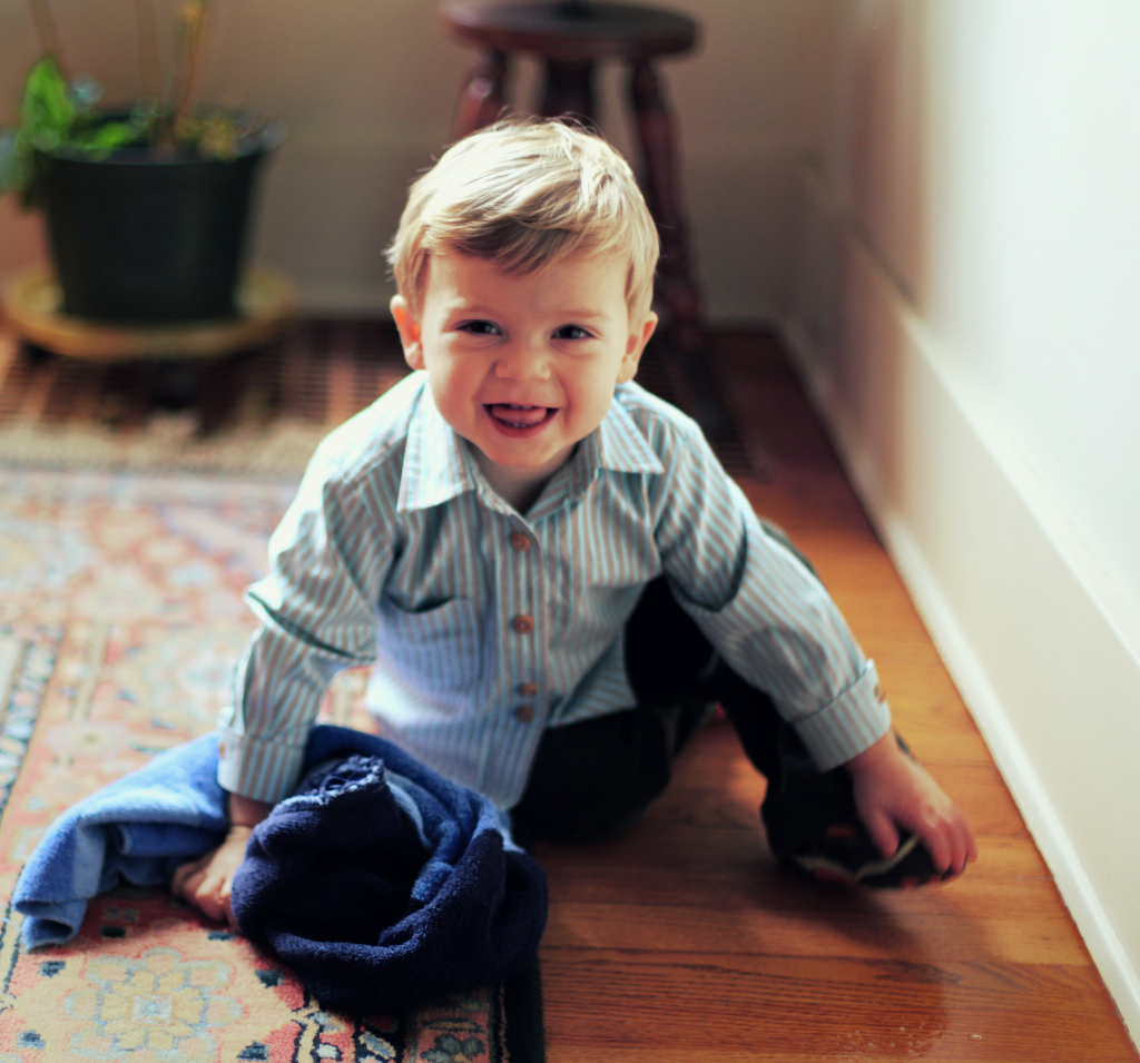 Boys blue oxford shirt