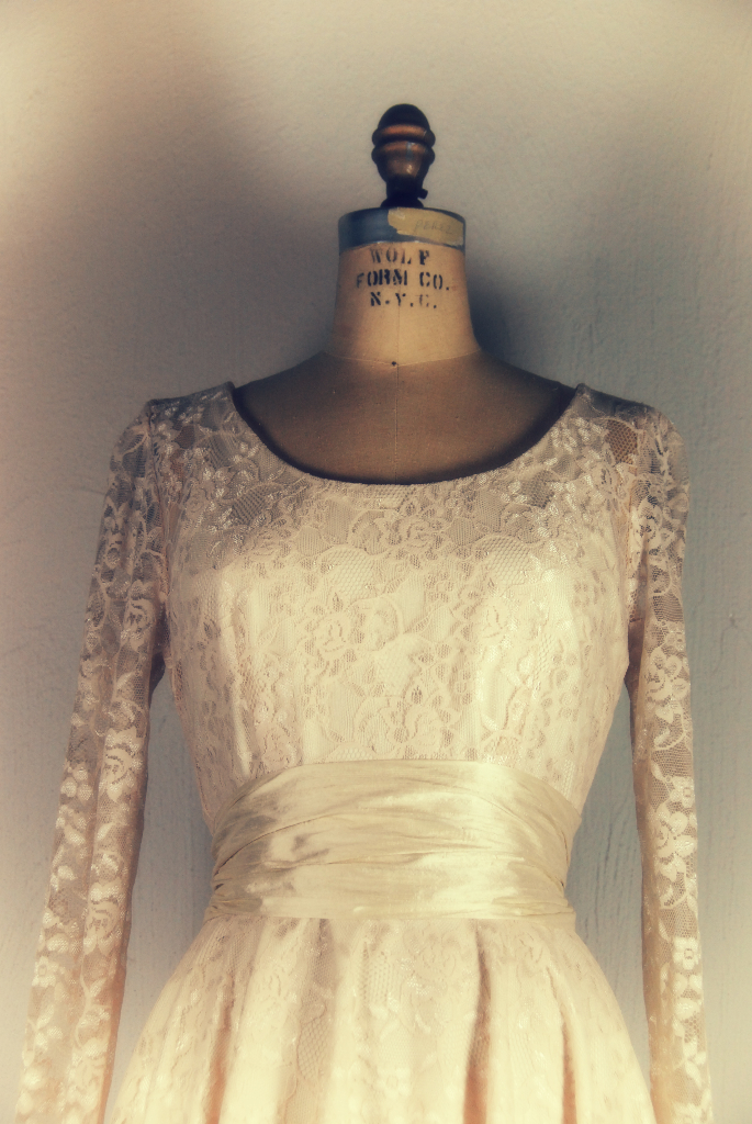 ivory white lace silk rehearsal dinner wedding dress