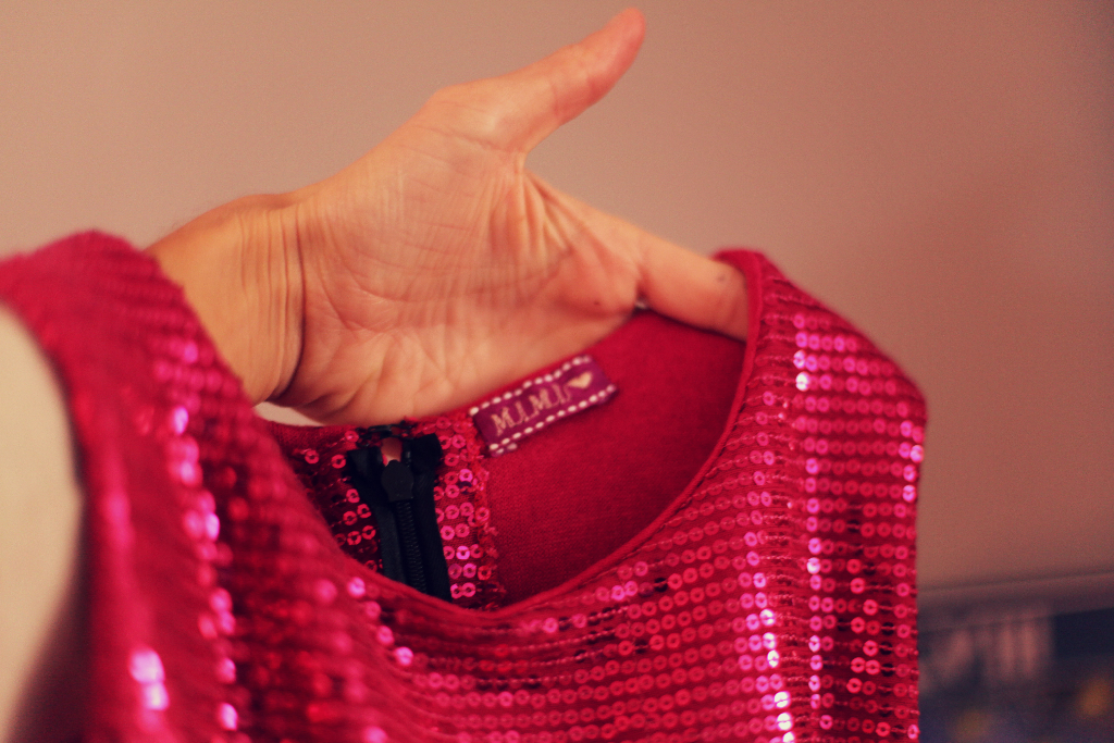 Pink Tulle Sequins Handmade Girls Dress Marusya