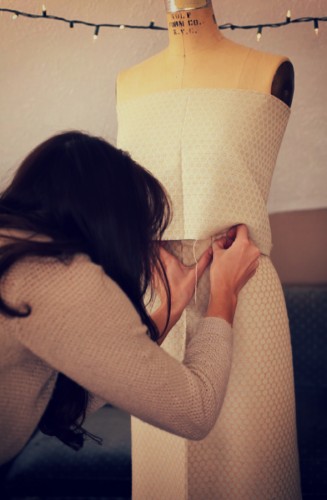 Draping on a dressform