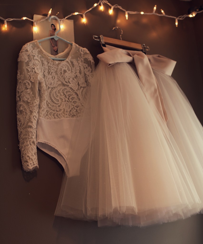 alencon lace leotard and champagne ivory tulle skirt flower girl dress