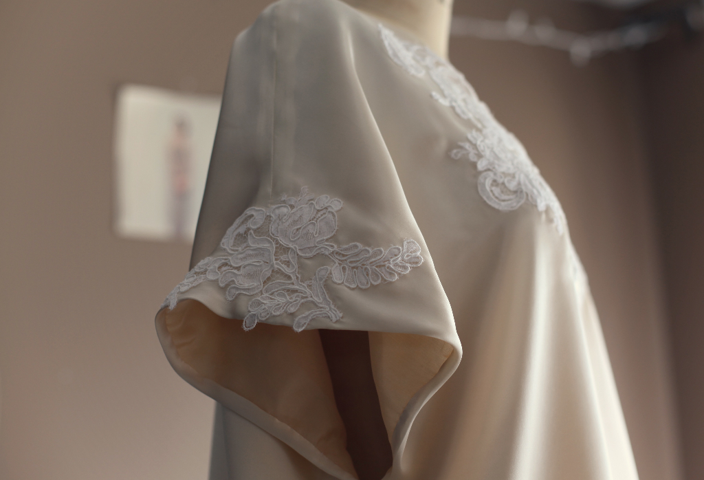 silk bridal top