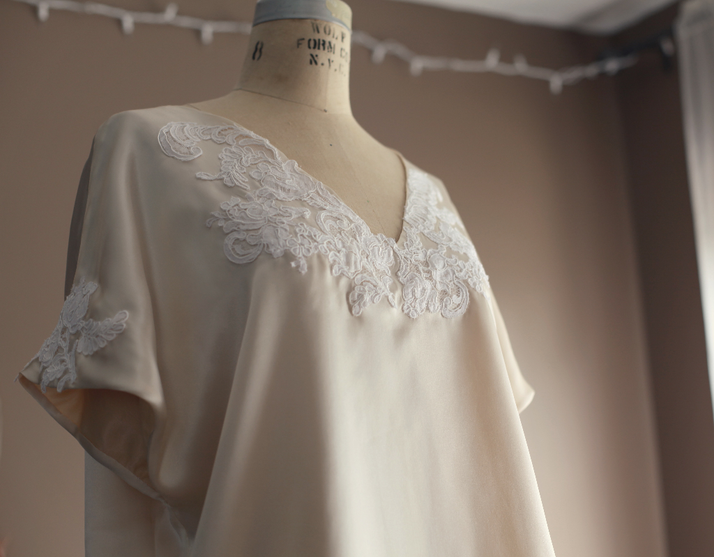silk lace bridal blouse
