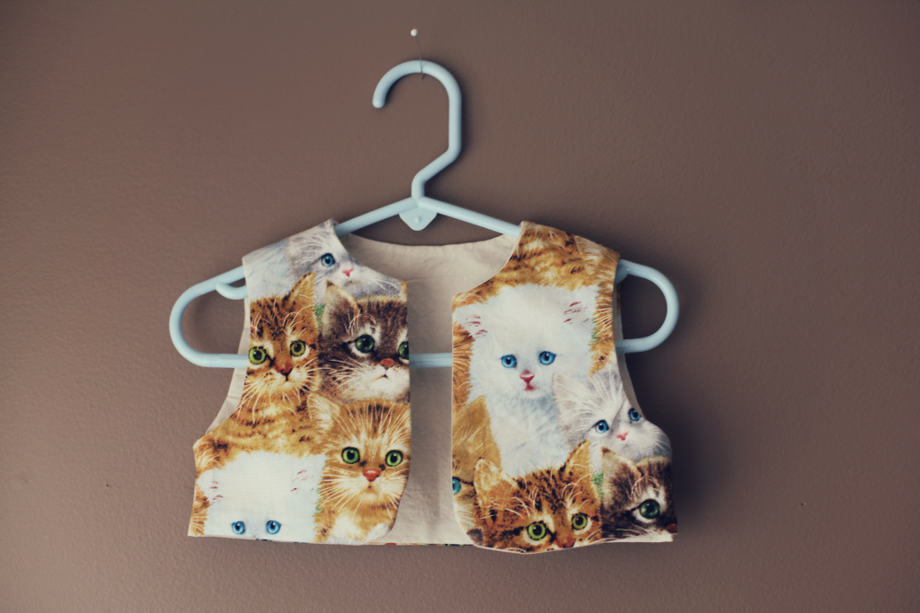 kitty cat kids vest 