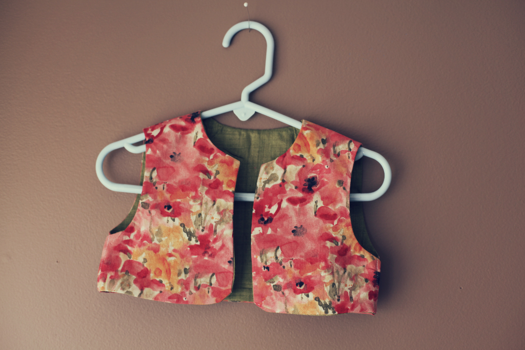 poppies vest baby shower gift