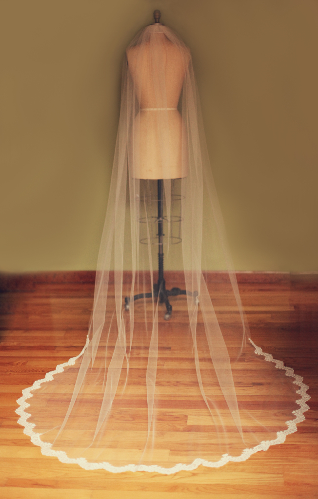 silk wedding veil 
