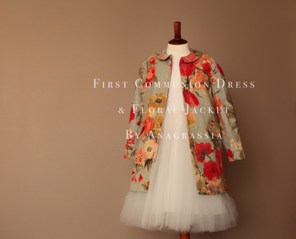 Floral, Easter, Spring, Girls, Children’s, Jacket, Coat, Burdastyle, 02/2012, Bright, Colorful, First Communion, Poppies, Sewing Blog, Anagrassia
