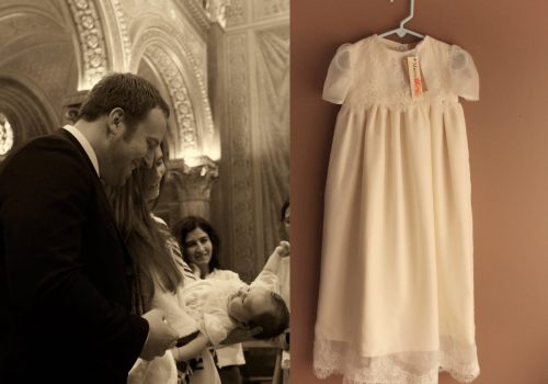 silk lace baptismal gown