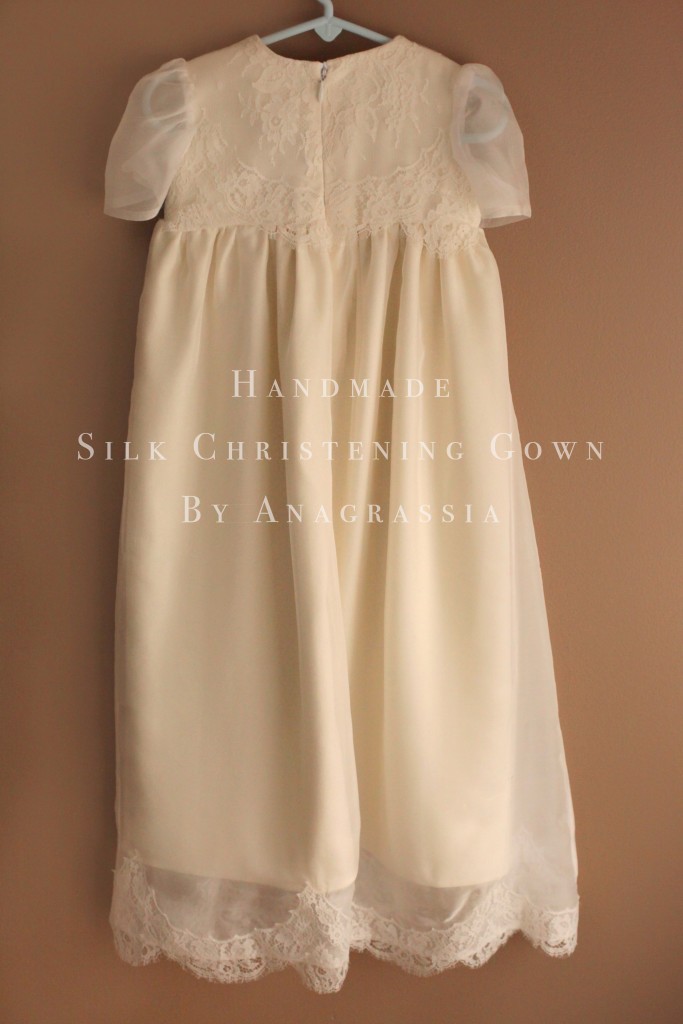 ivory silk christening gown