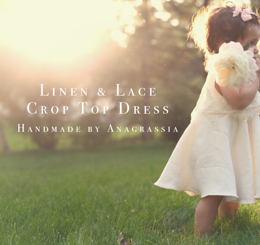 linen, lace, crop, top, dress, girls, ivory, white, wedding, studio, atelier, marusya