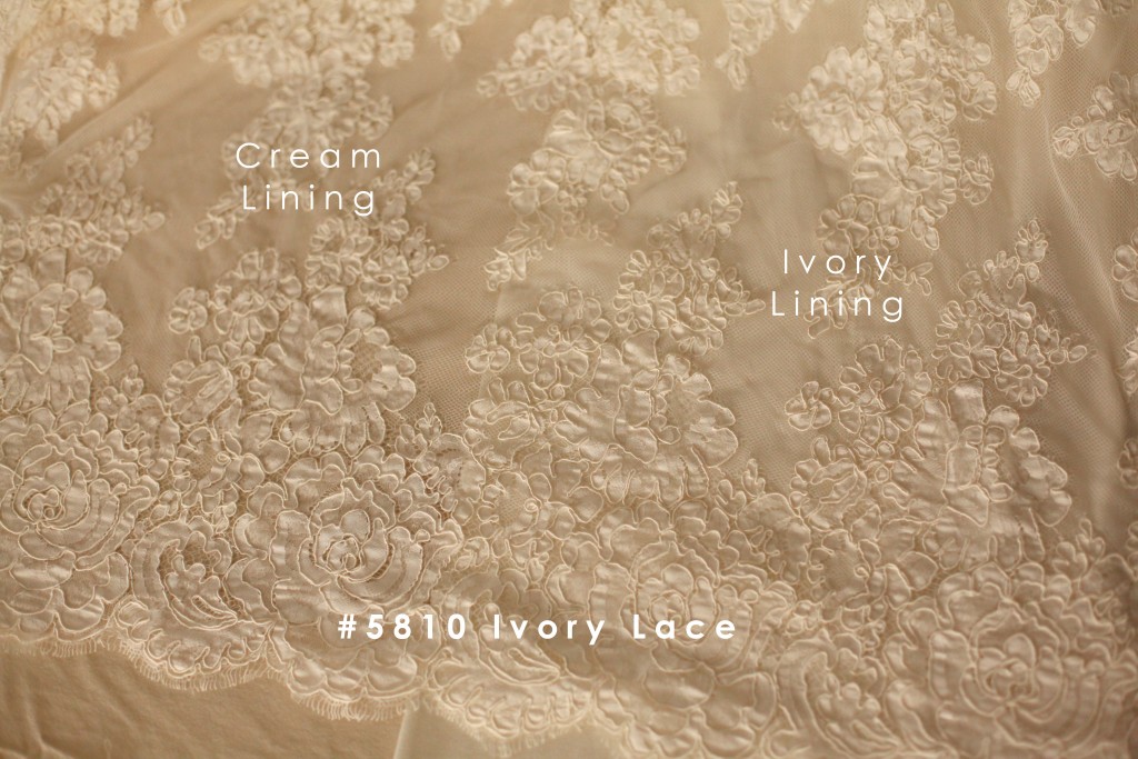 5810 ivory lace with cream lining and ivory lining