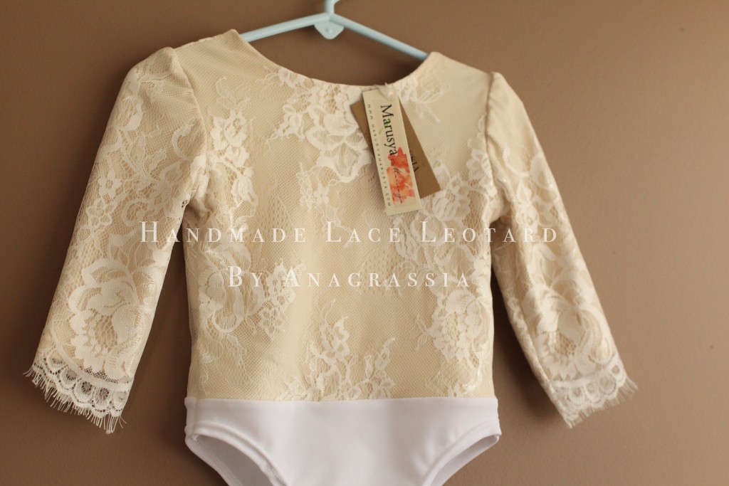White spandex ivory skirt leotard cream chantilly lace