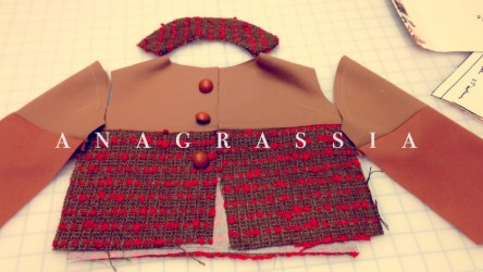 Red, tweed, jacket, wool, cashmere, beige, coat, couture, honey, genuine, leather, cognac, sports, custom, hand, made, anagrassia, color, block, buttons, preppy, prep, sewing, burdastyle, 3/2013, britex, fabric, lined, matching, mother, daughter, bespoke, baby, toddler, girls, south bend, photographer, blogger, fashion, pink, tomato, neutral