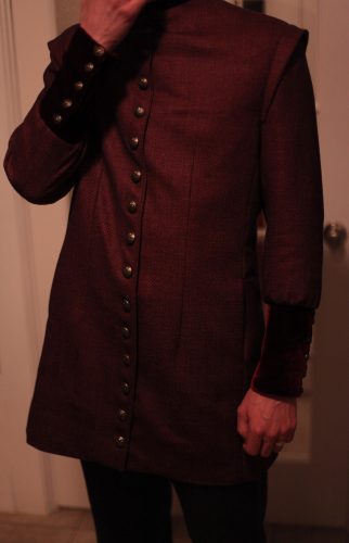 Burgundy velvet jacket