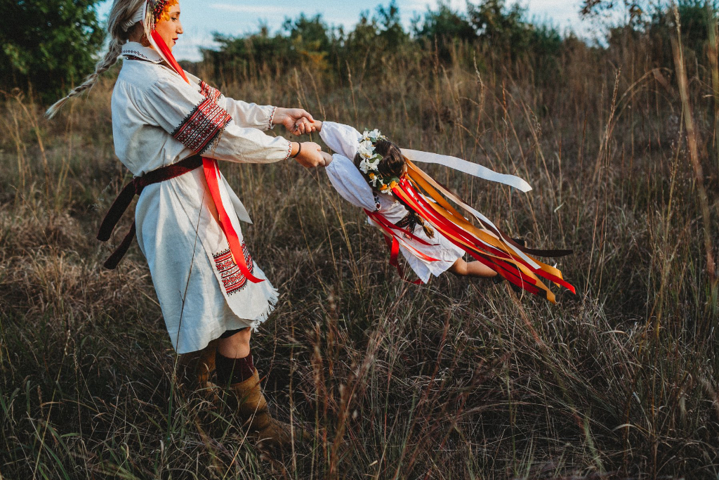 Ukrainian embroidered linen dresses