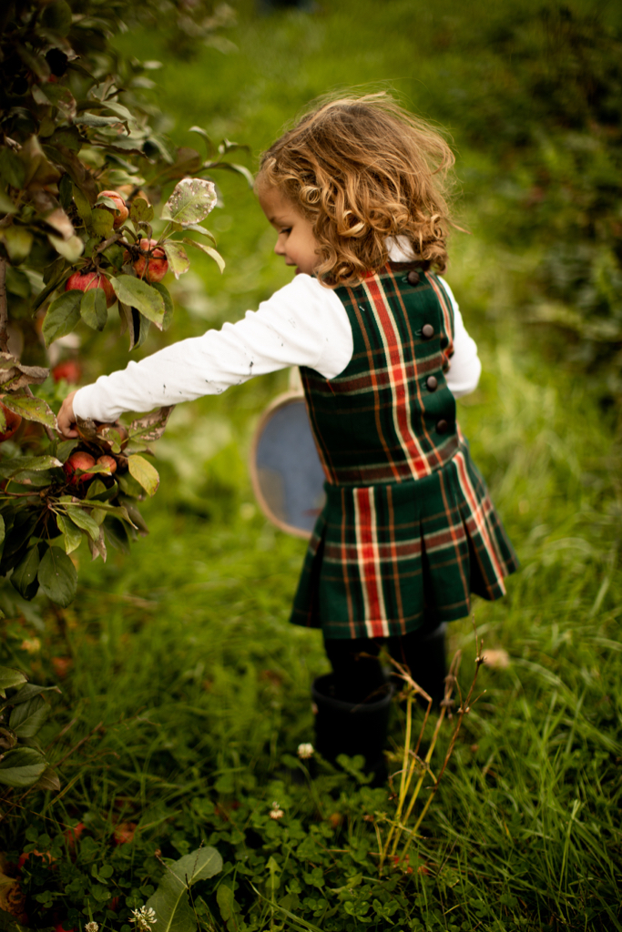 Green Plaid Girls Dress