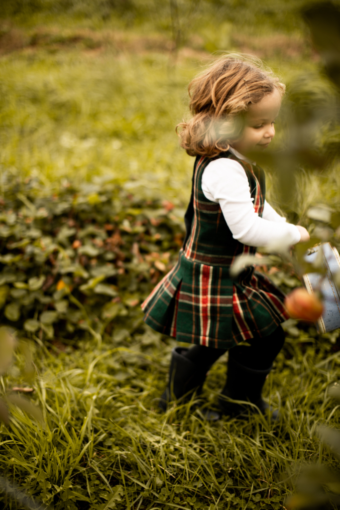 Green Red Plaid Girls Dress