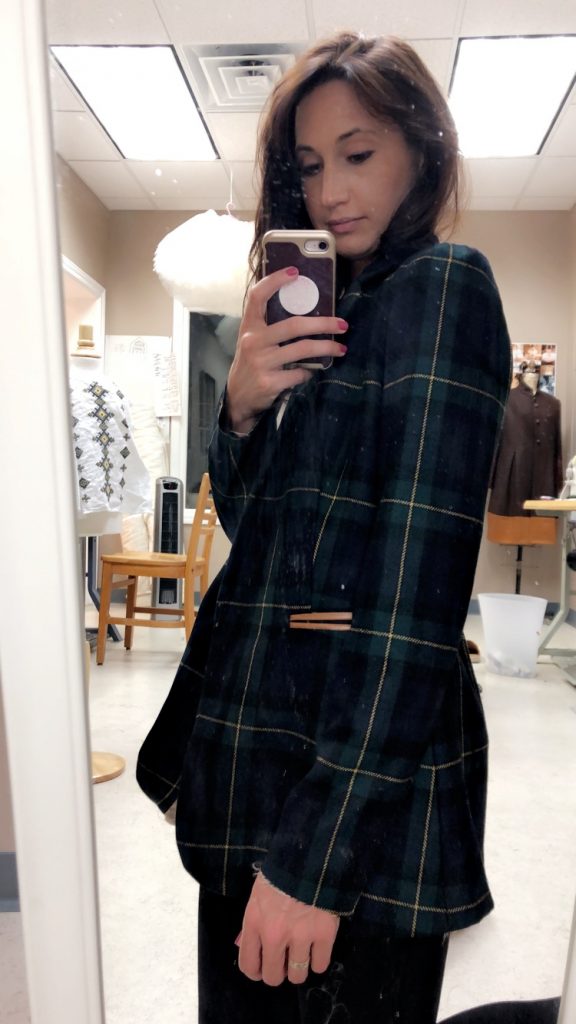 Women's plaid blazer