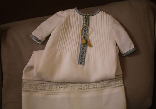 boys Ukrainian embroidered baptismal gown