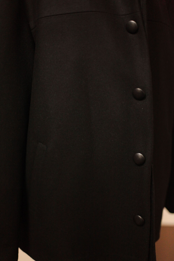 Black wool jacket for man