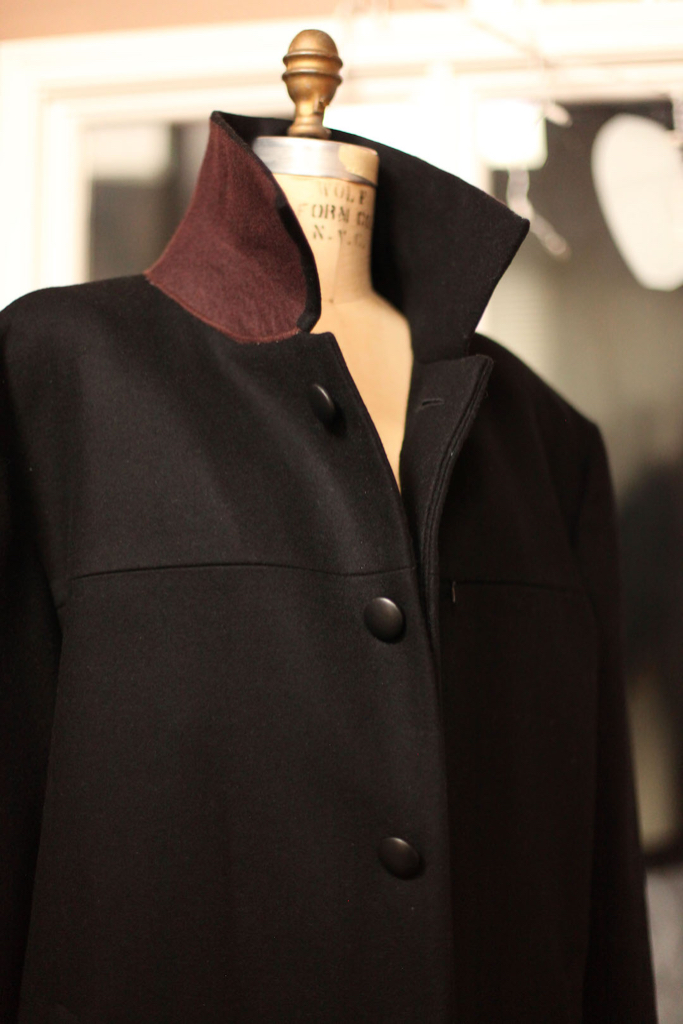 black wool coat for man