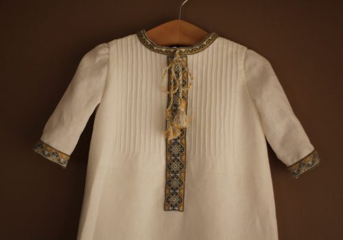 embroidered baptismal gown