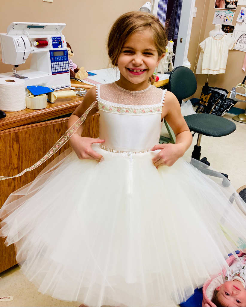 handmade custom first holy communion dress tulle