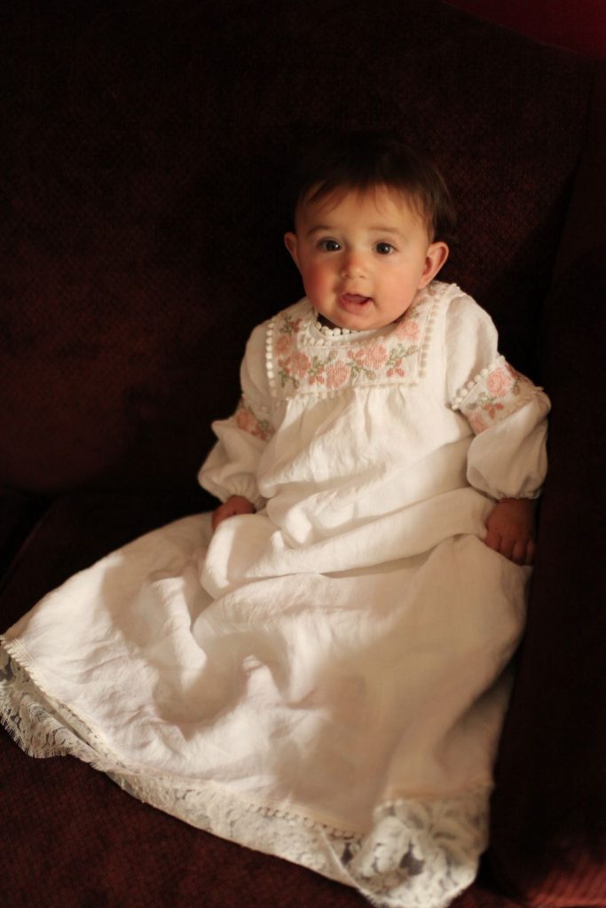 baptism gown long sleeves