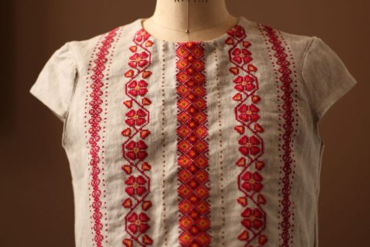 modern Ukrainian embroidered top