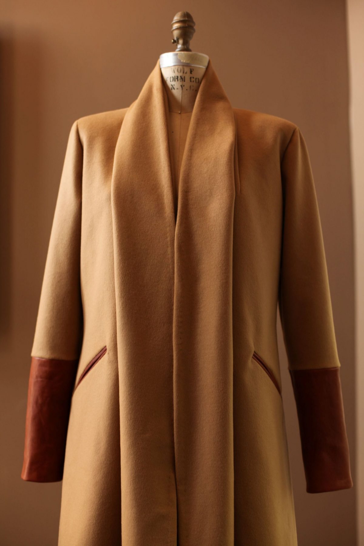 women's wool coat camel