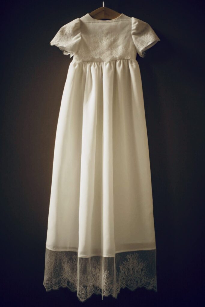 long silk christening gown