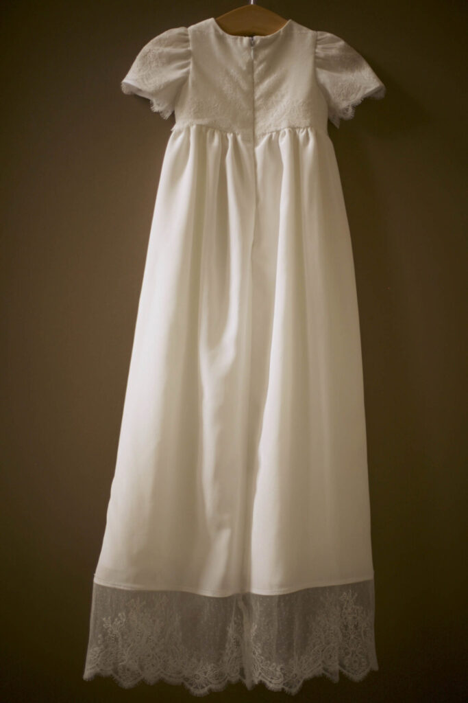 long silk 6 ply baptismal gown