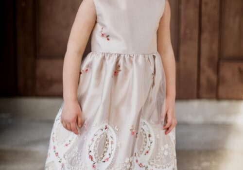 embroidered flower girl dress