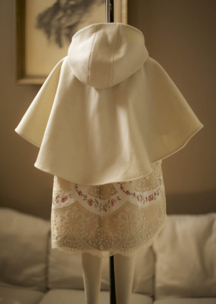 flower girl wool cape
